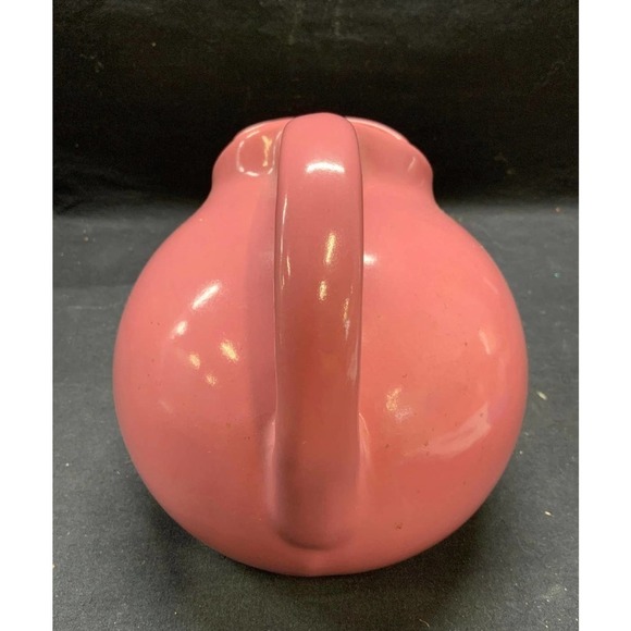 Vintage Pink Round Ball Shape Pottery Pitcher Jug - Picture 5 of 5